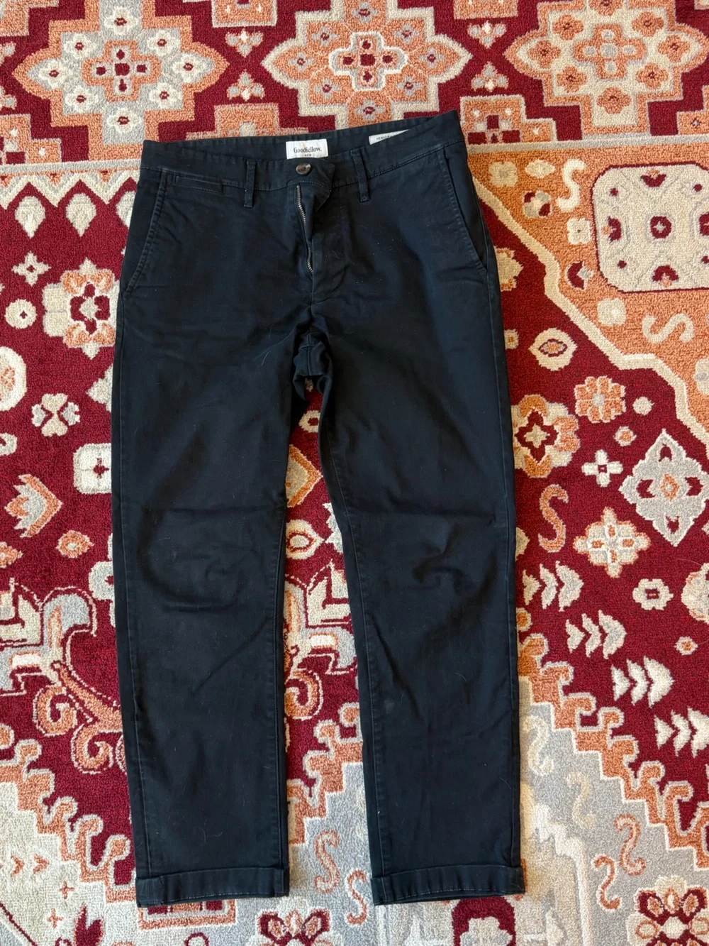 Men's Goodfellow 30x30 Black Straight-Leg Chino